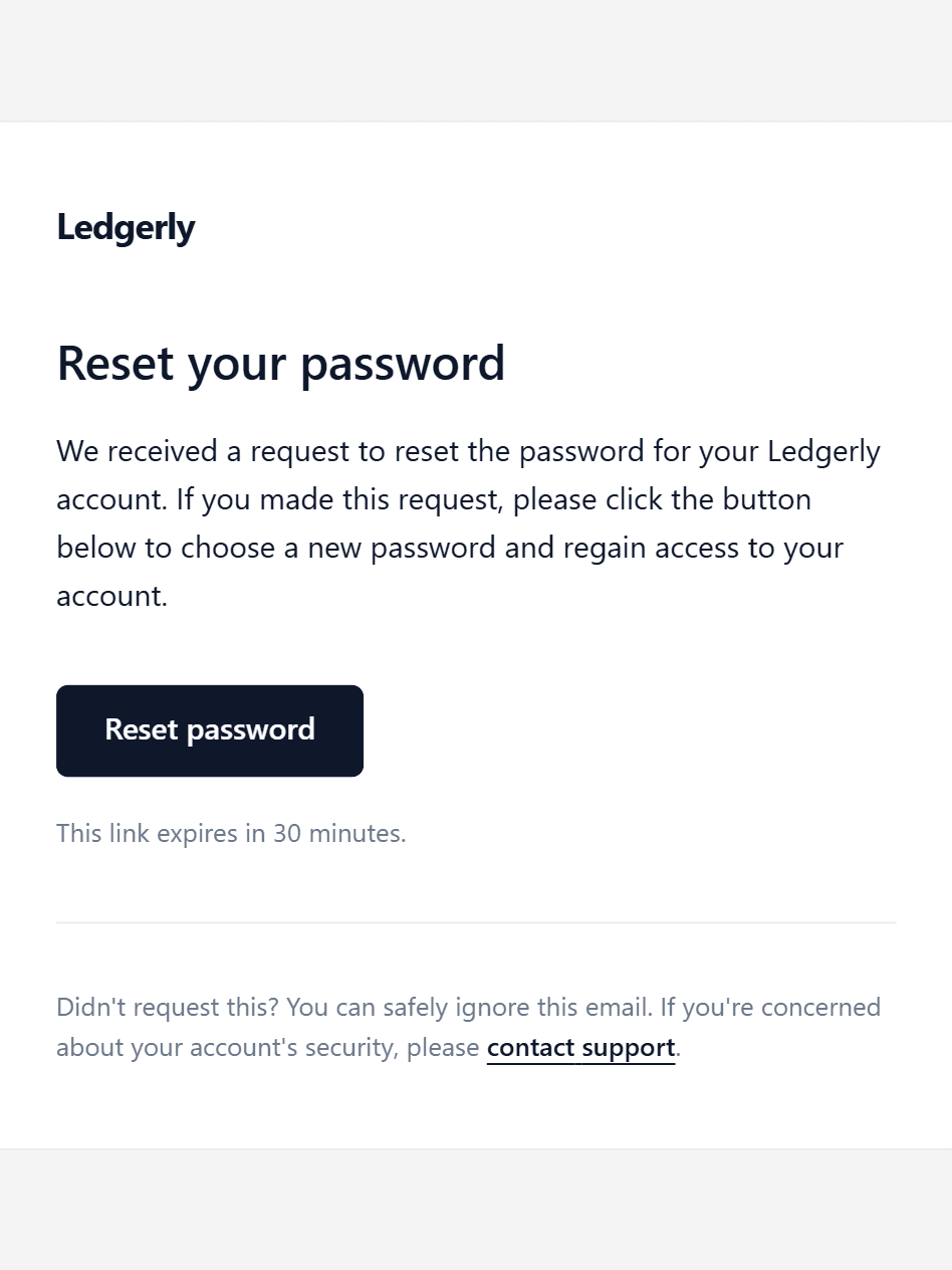 Password Reset